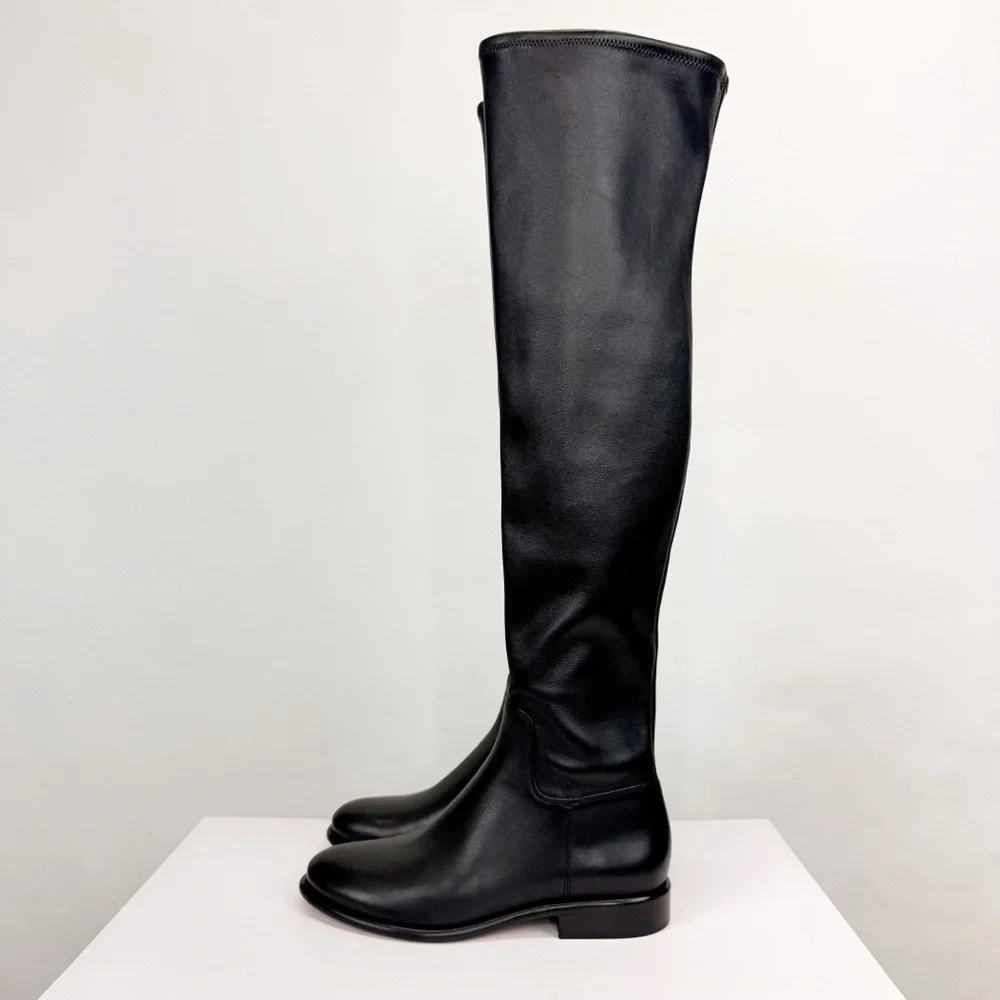 New Vince Cody Over the Knee Boot Black Sz 7.5